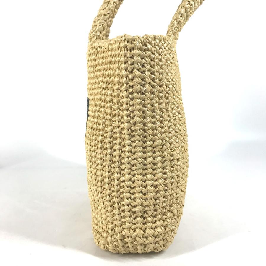 美品 PRADA プラダ 1BG422 クロシェ 三角ロゴ トライアングル スモール レタリングロゴ  トートバッグ カゴバッグ ハンドバッグ【中古】 | PRADA | 03