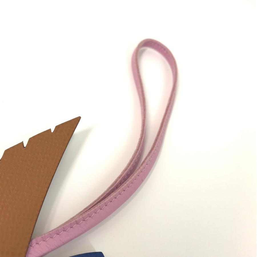 エルメスHERMES バーディチャーム B刻印 鳥の魅力 ピンク×ブルー エルメスHERMES バーディチャーム B刻印 鳥の魅力 ピンク×ブルー