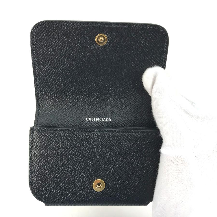 美品 BALENCIAGA バレンシアガ 594225 ロゴ 名刺入れ パスケース ウォレット カードケース ブラック レディース【中古】 | BALENCIAGA | 04