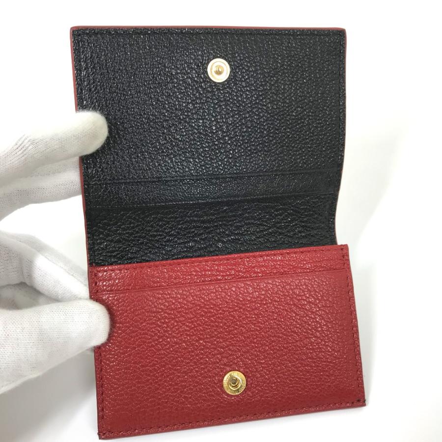 美品 MIUMIU ミュウミュウ ロゴ ハート 2つ折り カードケース 小物入れ ブラック×レッド レディース【中古】 | miu miu | 08