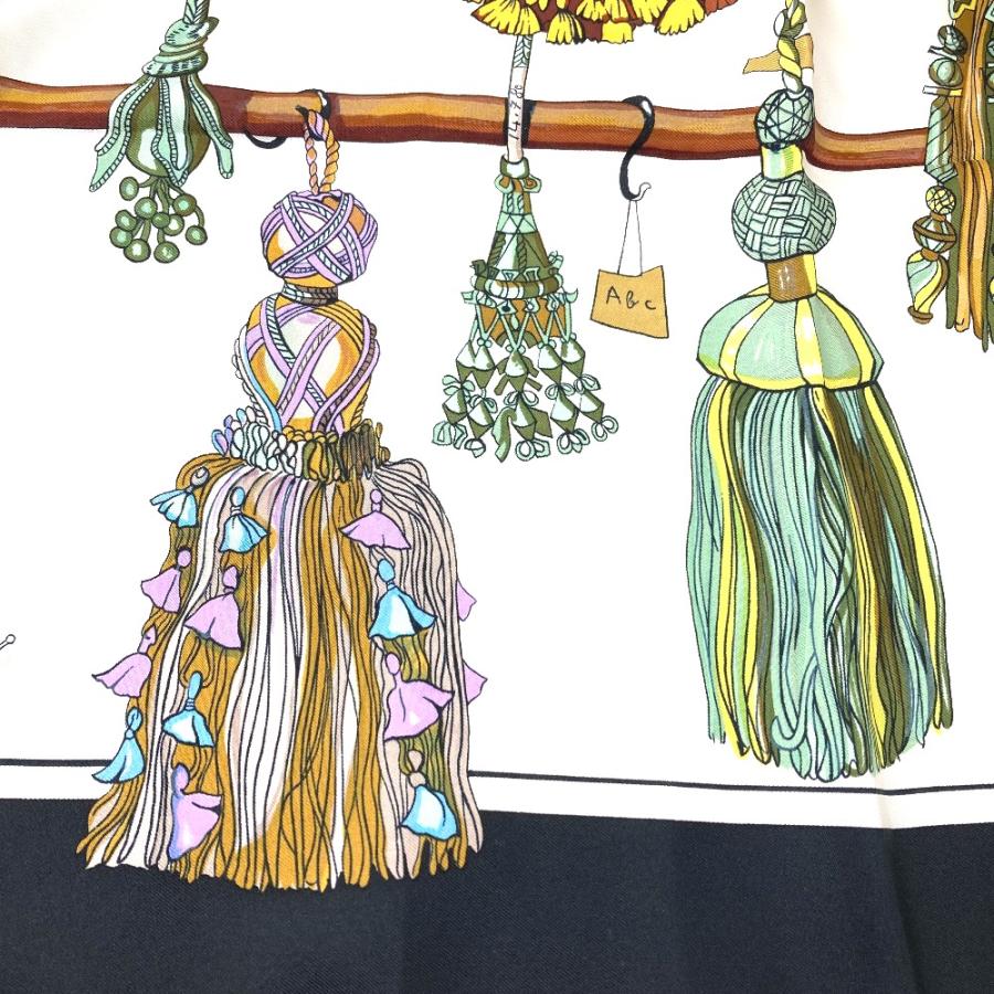 HERMES 美品 エルメス カレ90 Pasementerie 紐飾り スカーフ