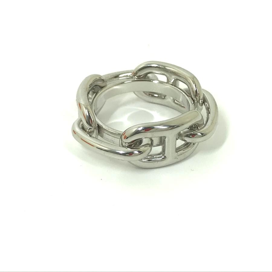 未使用 HERMES エルメス シェーヌダンクル スカーフ小物 アクセサリー スカーフリング シルバー レディース【中古】 | HERMES | 01