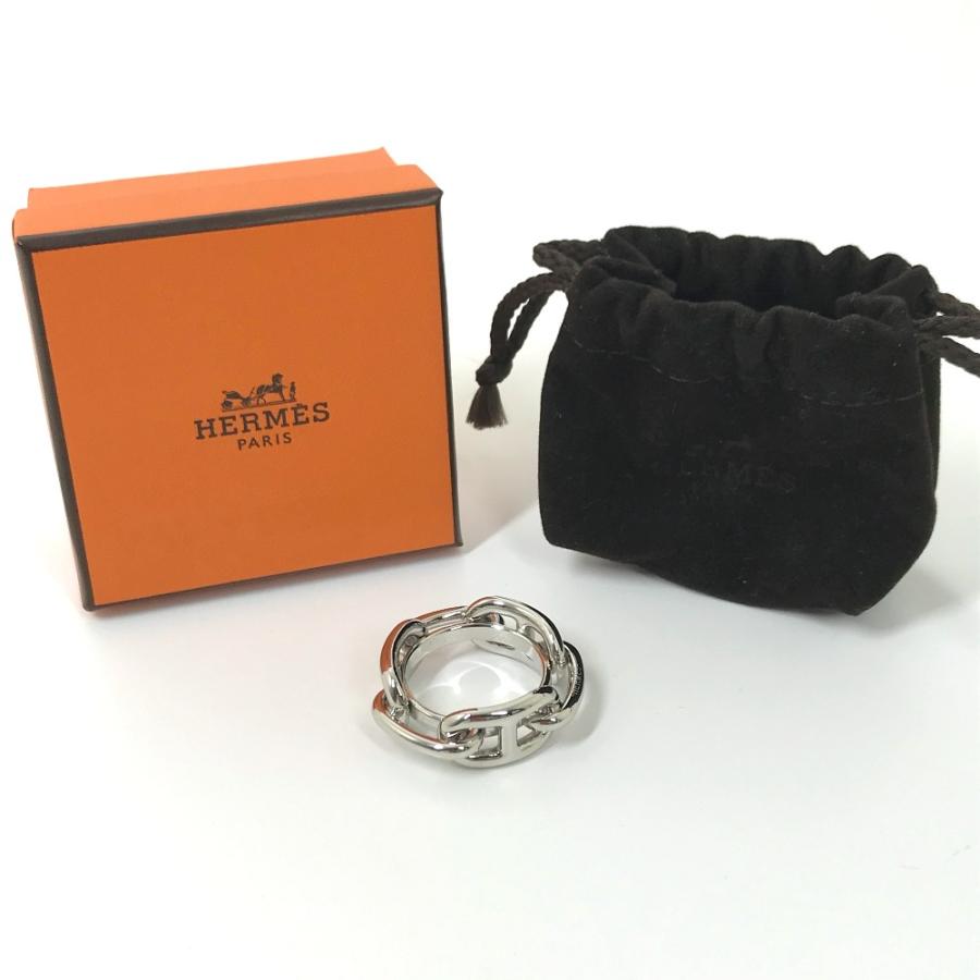 未使用 HERMES エルメス シェーヌダンクル スカーフ小物 アクセサリー スカーフリング シルバー レディース【中古】 | HERMES | 09