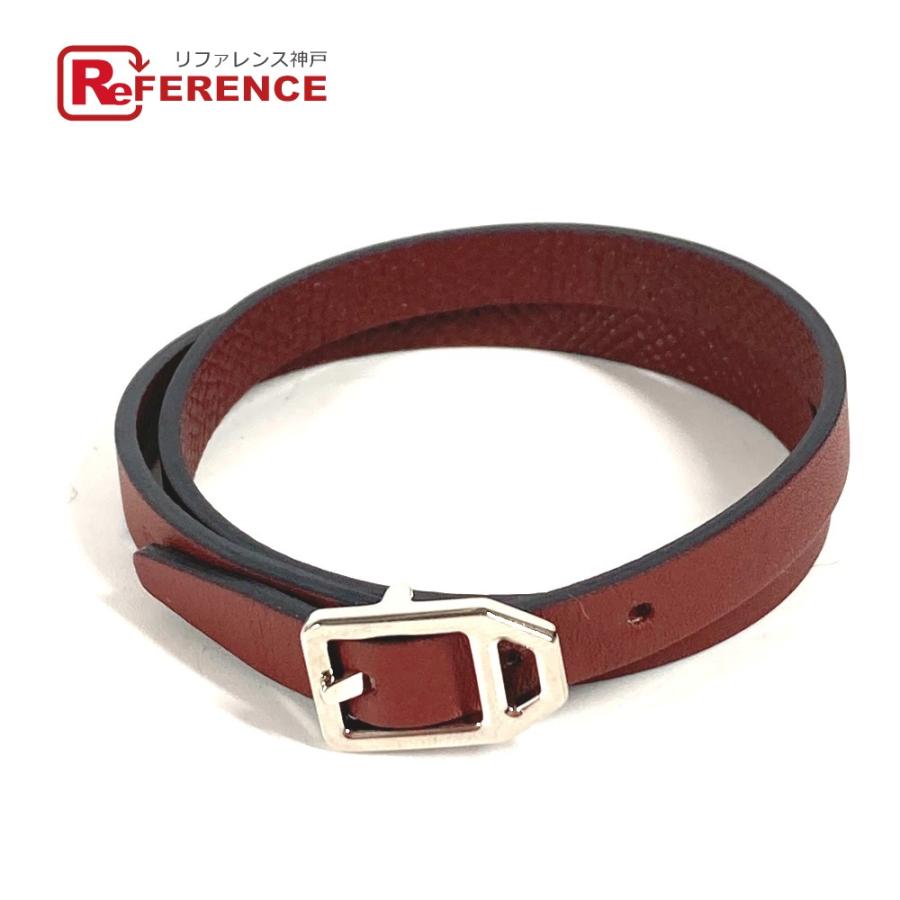 美品 HERMES エルメス ブレスレット パドック ダブルツアー  2重ブレスレット 小物 レディース ブレスレット ブラウン レディース【中古】 | HERMES