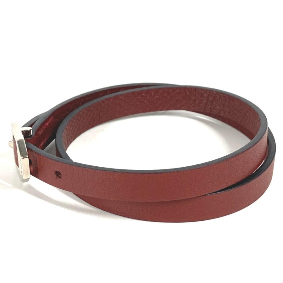 美品 HERMES エルメス ブレスレット パドック ダブルツアー  2重ブレスレット 小物 レディース ブレスレット ブラウン レディース【中古】 | HERMES | 02
