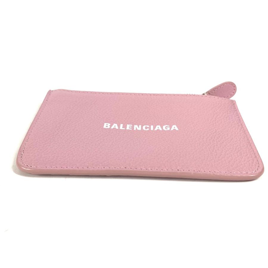 美品 BALENCIAGA バレンシアガ 637130 ロゴ カードケース  名刺入れ パスケース コインケース ピンク レディース【中古】 | BALENCIAGA | 01