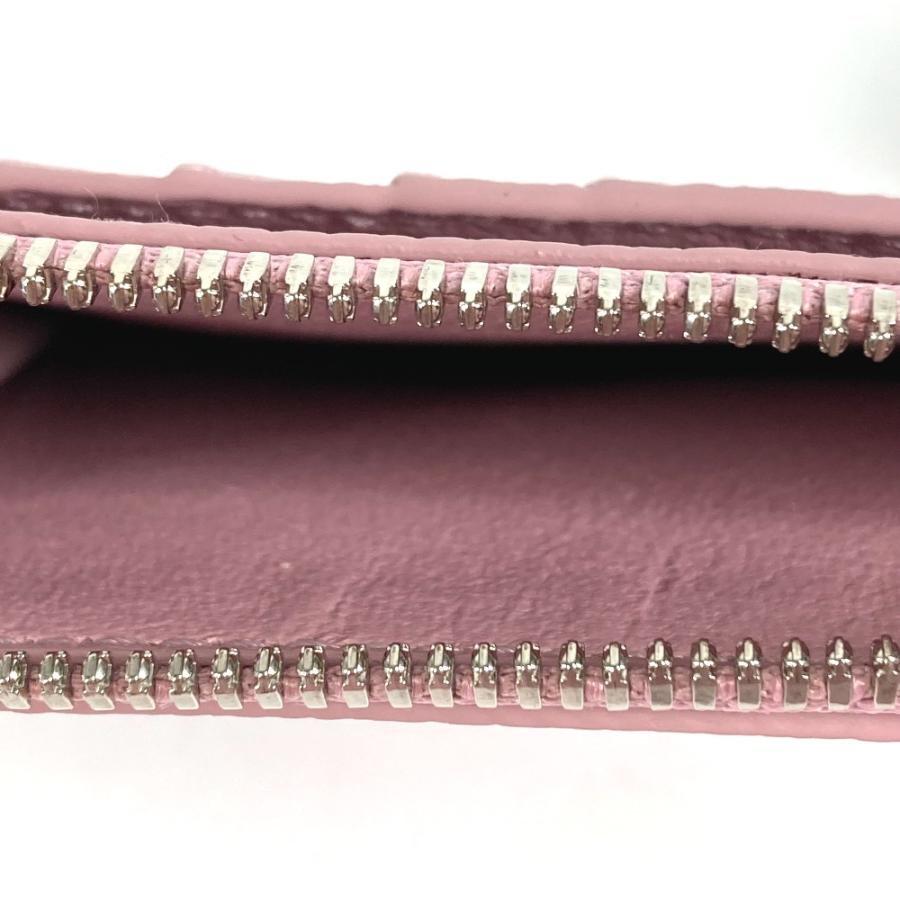 美品 BALENCIAGA バレンシアガ 637130 ロゴ カードケース  名刺入れ パスケース コインケース ピンク レディース【中古】 | BALENCIAGA | 08