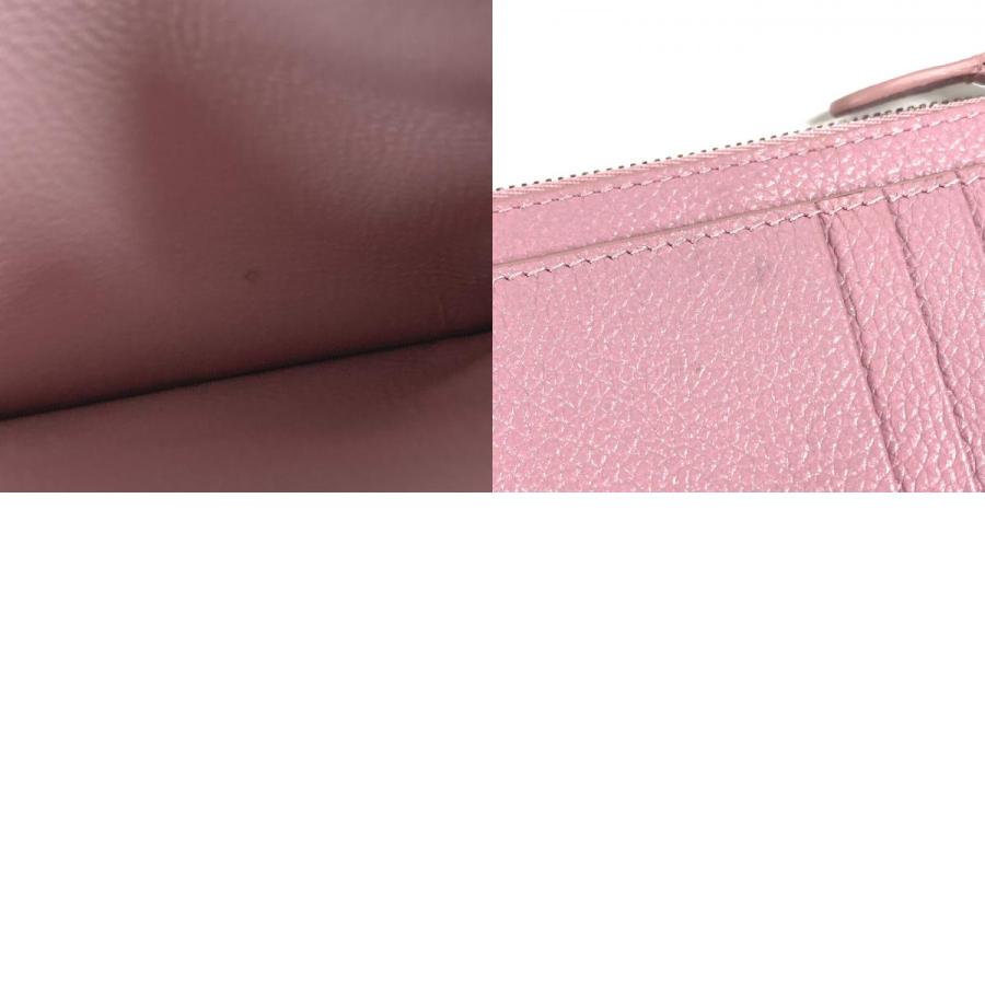 美品 BALENCIAGA バレンシアガ 637130 ロゴ カードケース  名刺入れ パスケース コインケース ピンク レディース【中古】 | BALENCIAGA | 09