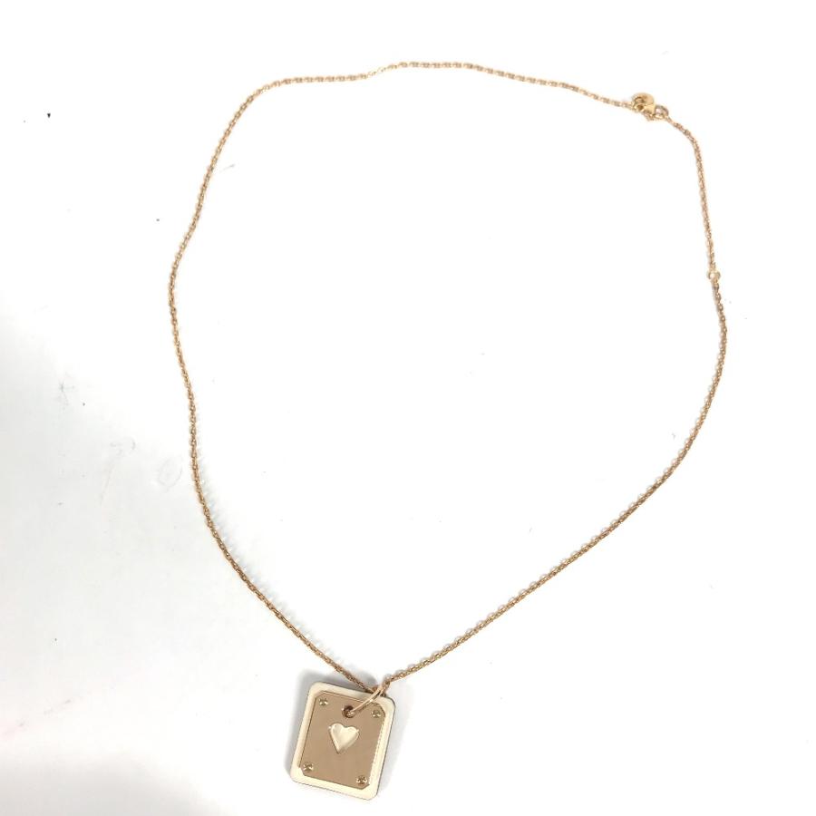 未使用 HERMES エルメス アスドゥクールPM ハート ナタ ペンダント アクセサリー ネックレス ホワイト×ピンクゴールド レディース.【中古】 | HERMES | 02