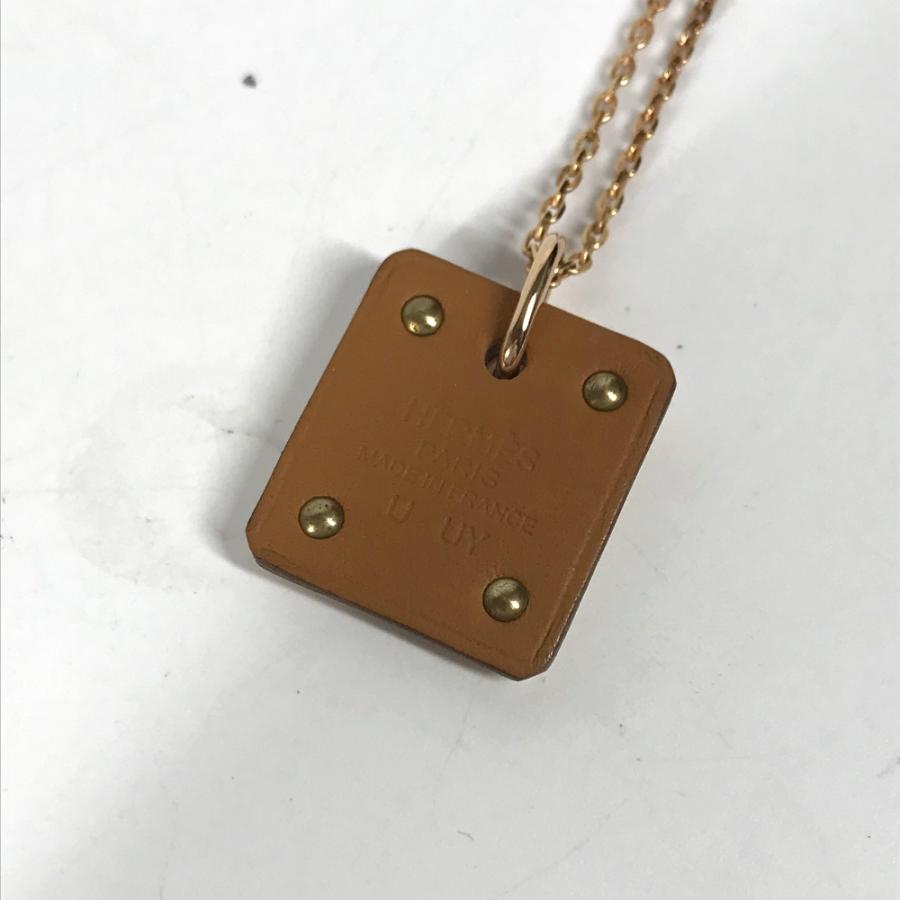 未使用 HERMES エルメス アスドゥクールPM ハート ナタ ペンダント アクセサリー ネックレス ホワイト×ピンクゴールド レディース.【中古】 | HERMES | 03