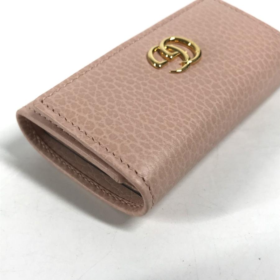 美品 GUCCI グッチ 456118  ダブルG 6連 GGマーモット キーケース ピンク レディース【中古】 | GUCCI | 05