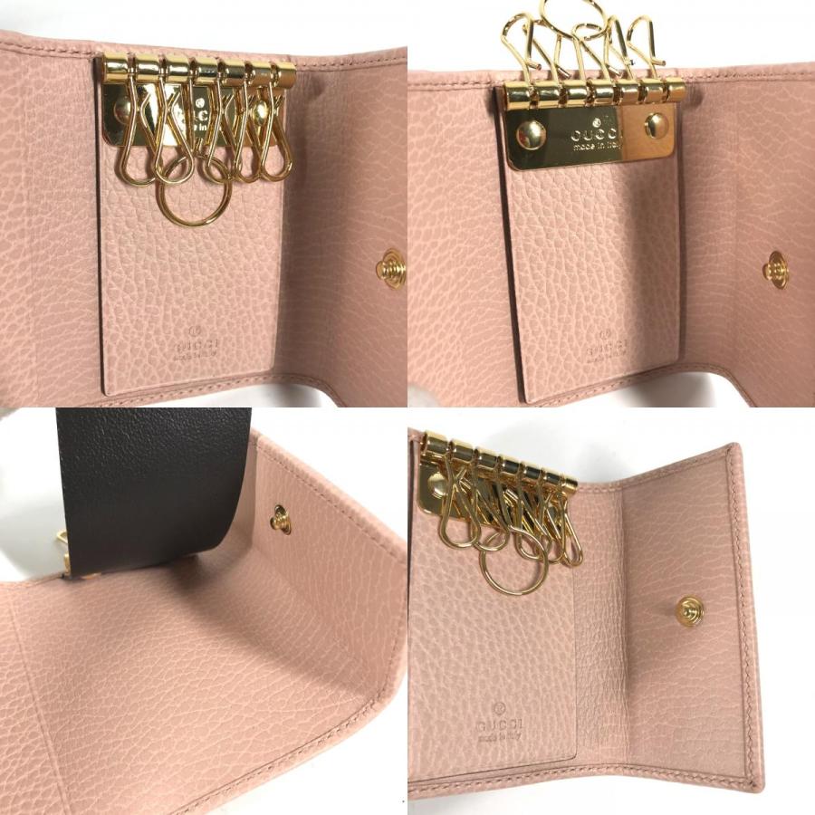 美品 GUCCI グッチ 456118  ダブルG 6連 GGマーモット キーケース ピンク レディース【中古】 | GUCCI | 08