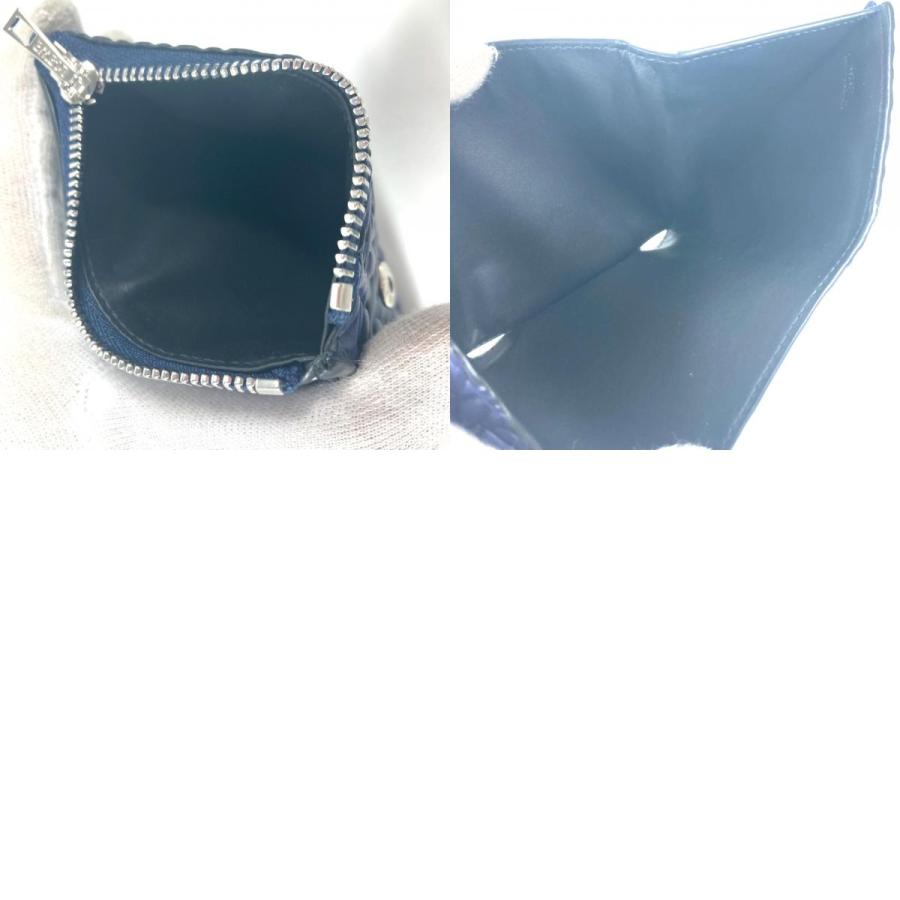 美品 LOEWE ロエベ リピート バーティカル ウォレット スモール コンパクトウォレット アナグラム 3つ折り財布 ネイビーパープル系【中古】 | LOEWE | 09