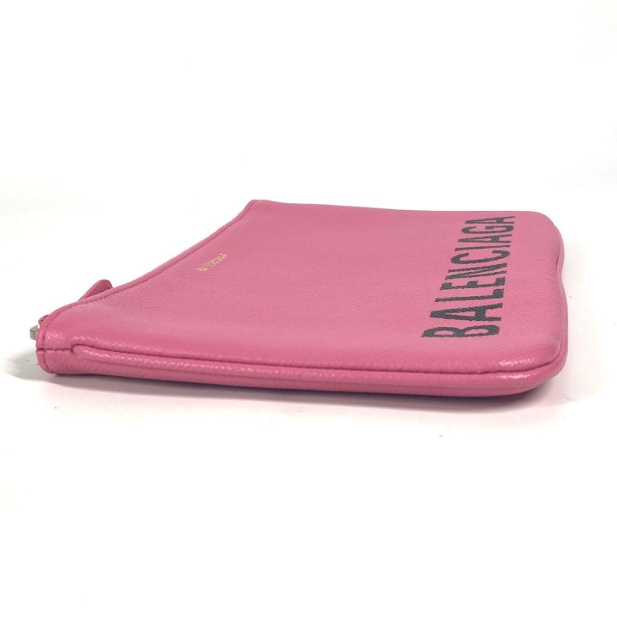 美品 BALENCIAGA バレンシアガ 545773 VILLE ヴィル ポーチ カバン ロゴ クラッチバッグ ピンク レディース【中古】 | BALENCIAGA | 03