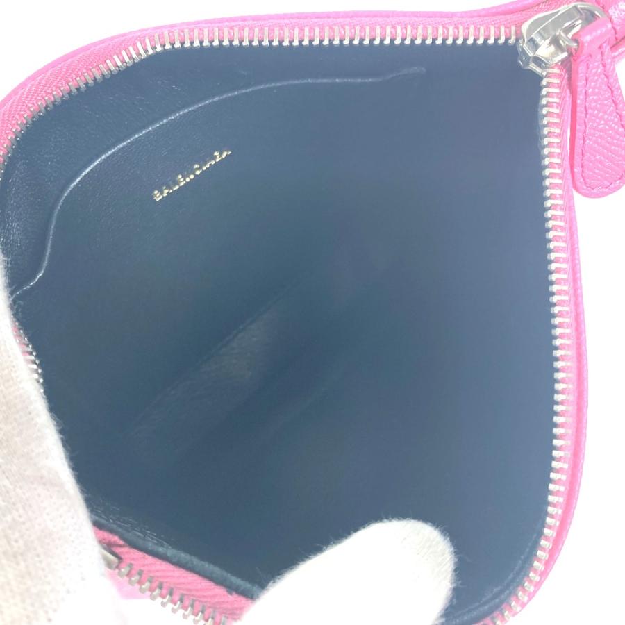 美品 BALENCIAGA バレンシアガ 545773 VILLE ヴィル ポーチ カバン ロゴ クラッチバッグ ピンク レディース【中古】 | BALENCIAGA | 06