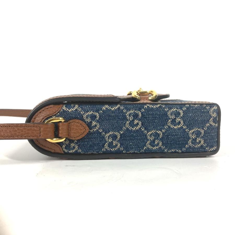 美品 GUCCI グッチ 625615 ホースビット 1955 ミニバッグ 肩掛け 斜め掛け ポシェット カバン GGデニム ショルダーバッグ ブルー【中古】 | GUCCI | 04