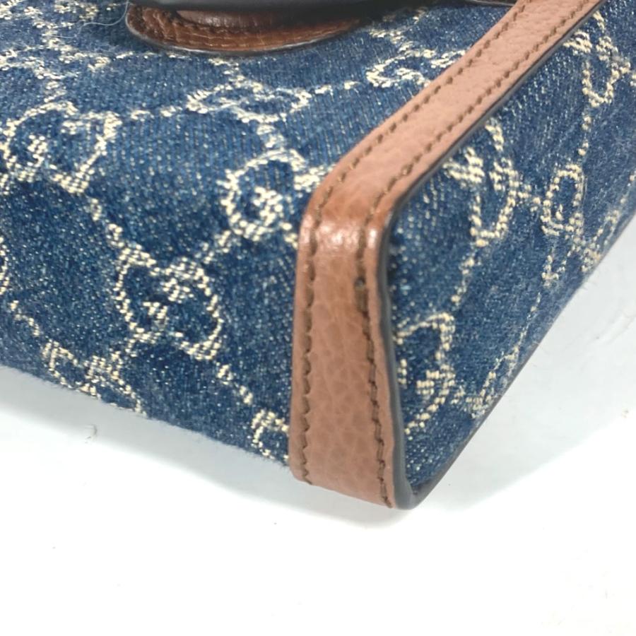 美品 GUCCI グッチ 625615 ホースビット 1955 ミニバッグ 肩掛け 斜め掛け ポシェット カバン GGデニム ショルダーバッグ ブルー【中古】 | GUCCI | 06