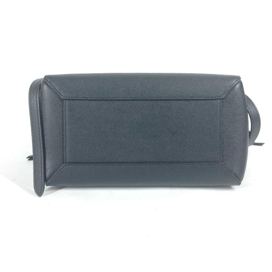 CELINE セリーヌ ベルトバッグ 2WAY ショルダーバッグ 肩掛け 斜め掛け マイクロ ハンドバッグ ブラック レディース【中古】 | CELINE | 04