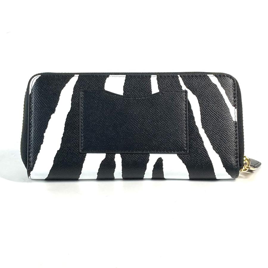 未使用 COACH コーチ F52340 アコーディオン ゼブラ ラウンドファスナー ロングウォレット 長財布 ブラック×ホワイト レディース【中古】 | COACH | 05
