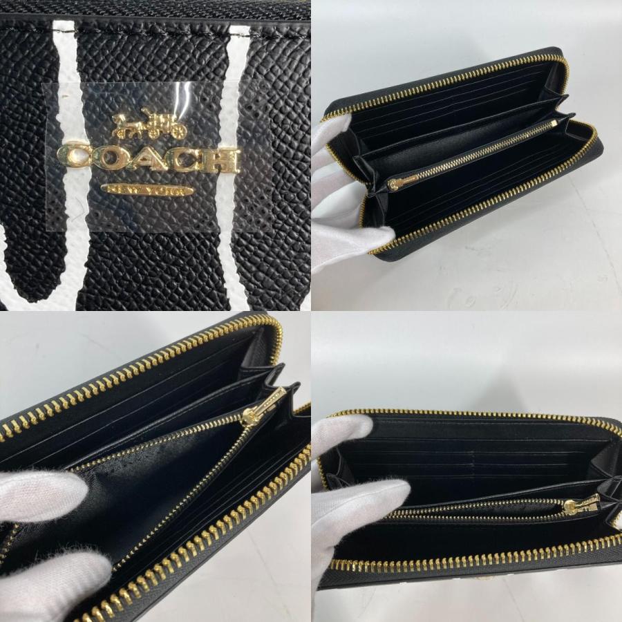 未使用 COACH コーチ F52340 アコーディオン ゼブラ ラウンドファスナー ロングウォレット 長財布 ブラック×ホワイト レディース【中古】 | COACH | 08