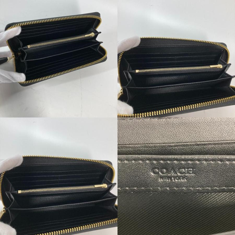未使用 COACH コーチ F52340 アコーディオン ゼブラ ラウンドファスナー ロングウォレット 長財布 ブラック×ホワイト レディース【中古】 | COACH | 09