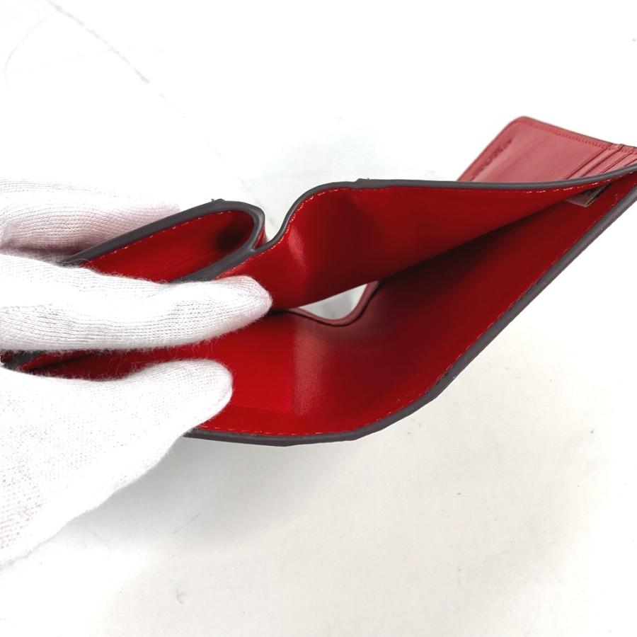 未使用 COACH コーチ C4117 アップル りんご コンパクトウォレット シグネチャー 2つ折り財布 ベージュ×レッド レディース【中古】 | COACH | 01