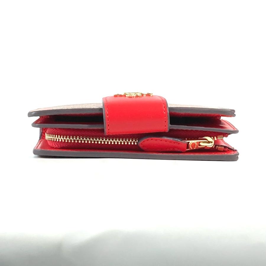未使用 COACH コーチ C4117 アップル りんご コンパクトウォレット シグネチャー 2つ折り財布 ベージュ×レッド レディース【中古】 | COACH | 03