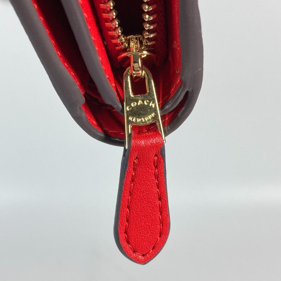 未使用 COACH コーチ C4117 アップル りんご コンパクトウォレット シグネチャー 2つ折り財布 ベージュ×レッド レディース【中古】 | COACH | 05