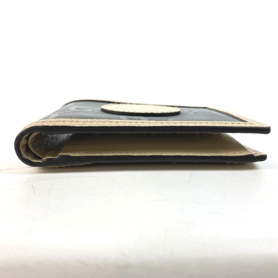 新品同様 GUCCI グッチ 625574 オフザグリッド Off The Grid コンパクトウォレット ロゴ 2つ折り財布 ブラック×ベージュ メンズ【中古】 | GUCCI | 02