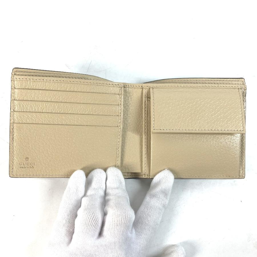 新品同様 GUCCI グッチ 625574 オフザグリッド Off The Grid コンパクトウォレット ロゴ 2つ折り財布 ブラック×ベージュ メンズ【中古】 | GUCCI | 06