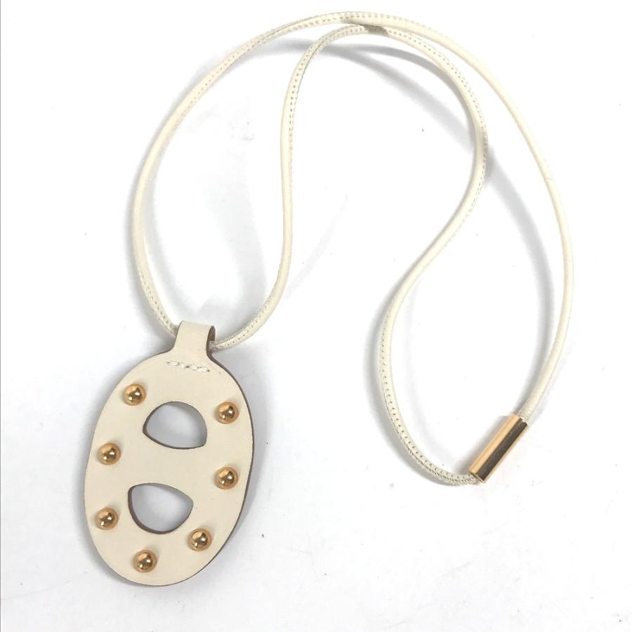 HERMES 未使用 エルメス ネックレス スタッズ シェーヌダンクル PM