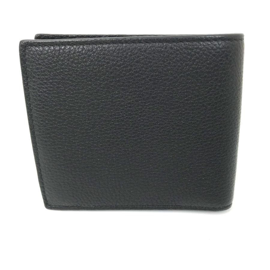 未使用 GUCCI グッチ 496316 ヴィンテージロゴ プリント コンパクトウォレット 2つ折り財布 ブラック メンズ【中古】 | GUCCI | 01