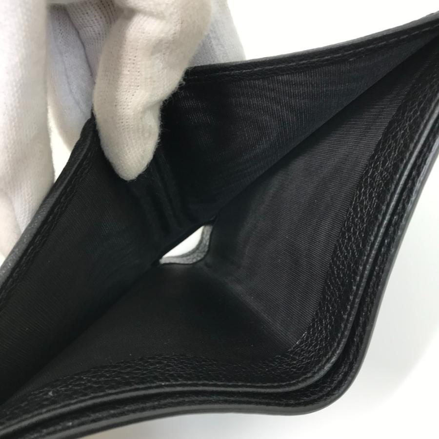 未使用 GUCCI グッチ 496316 ヴィンテージロゴ プリント コンパクトウォレット 2つ折り財布 ブラック メンズ【中古】 | GUCCI | 07