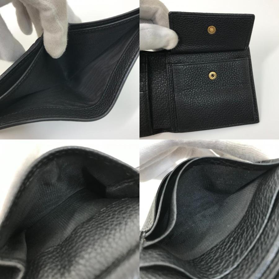 未使用 GUCCI グッチ 496316 ヴィンテージロゴ プリント コンパクトウォレット 2つ折り財布 ブラック メンズ【中古】 | GUCCI | 08