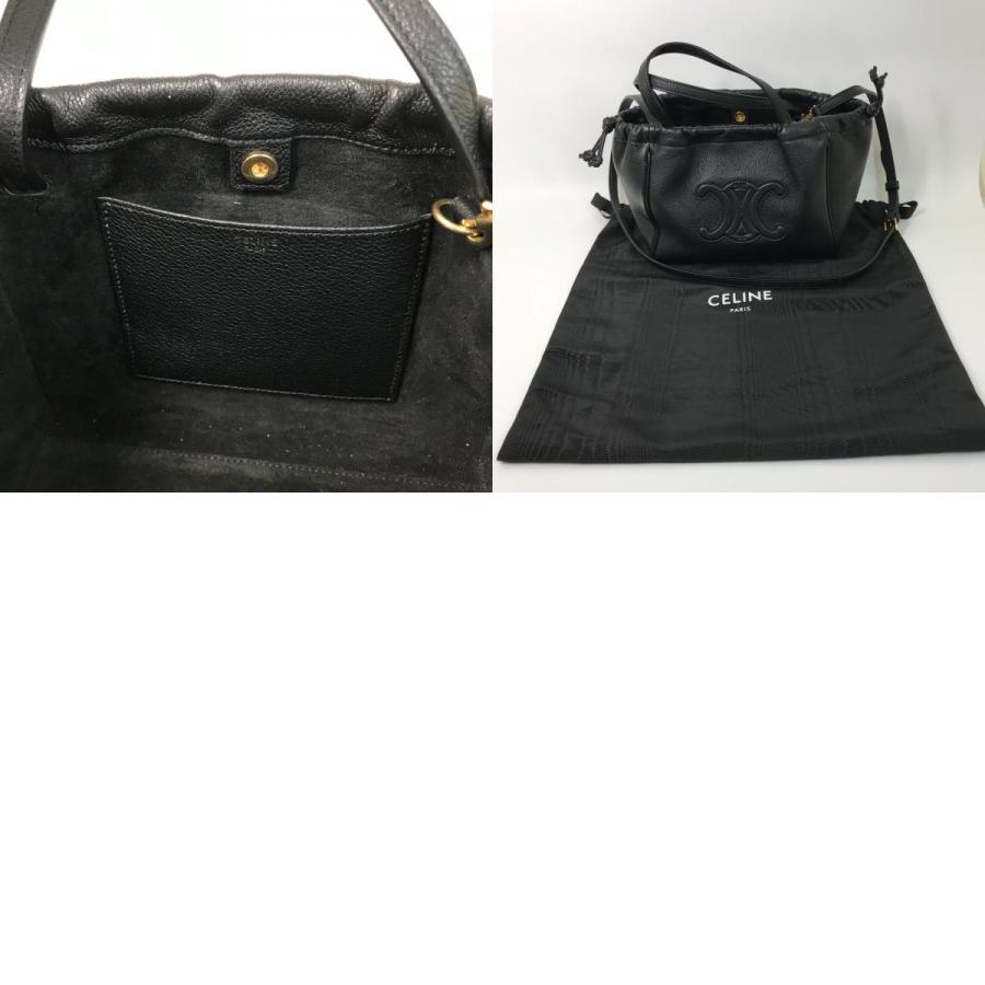 CELINE（セリーヌ） 美品 スモール カバ ドローストリング キュイル 