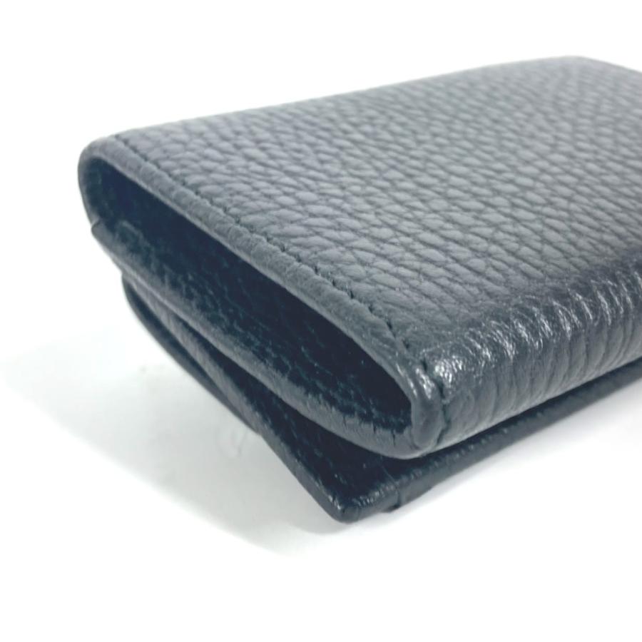 新品同様 GUCCI グッチ 523277 コンパクト ウォレット ミニ GGマーモント 3つ折り財布 ブラック レディース【中古】 | GUCCI | 04