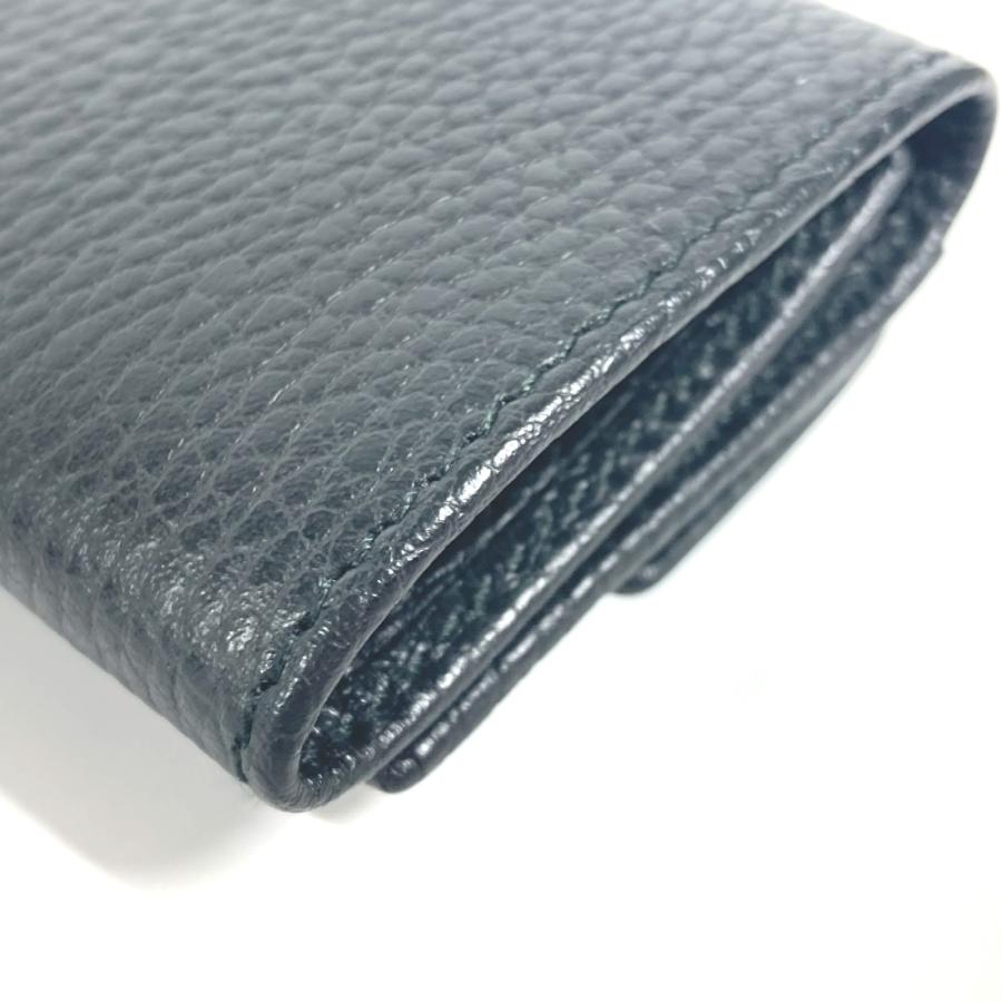 新品同様 GUCCI グッチ 523277 コンパクト ウォレット ミニ GGマーモント 3つ折り財布 ブラック レディース【中古】 | GUCCI | 05