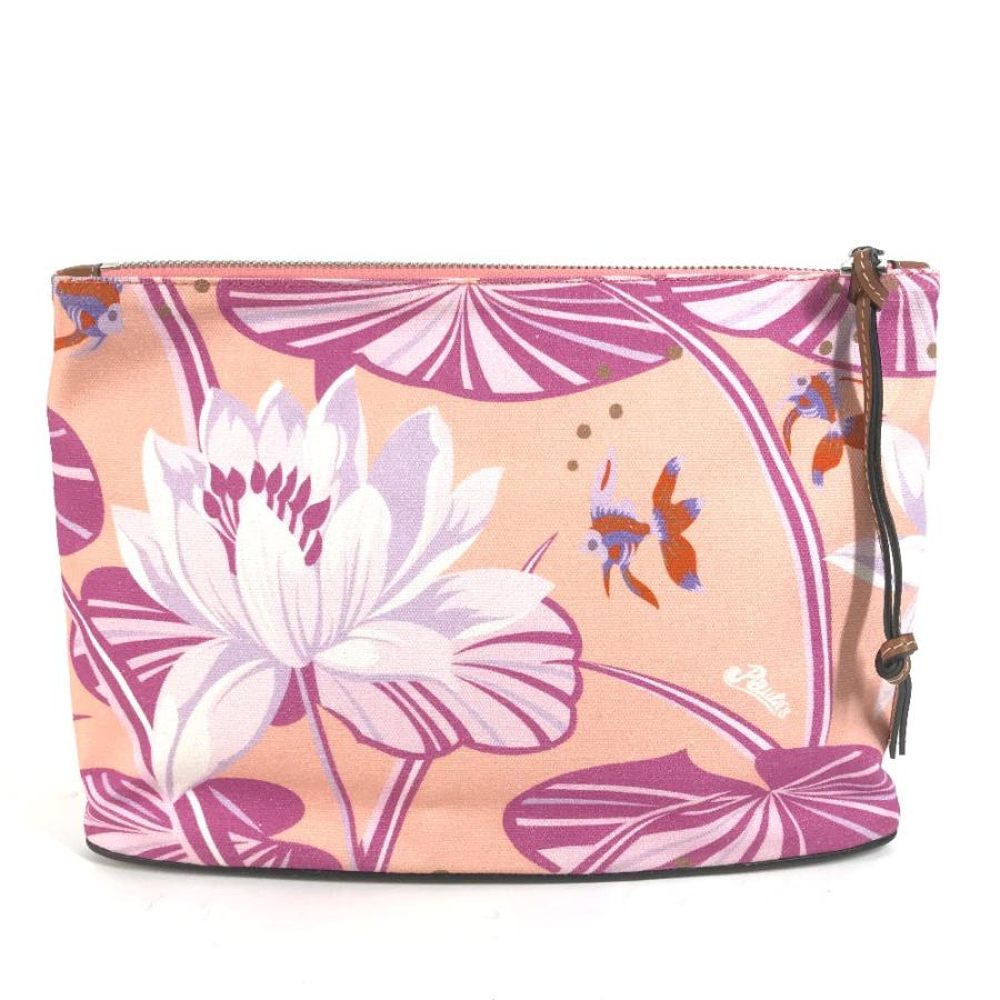 未使用 LOEWE ロエベ オブロング ロゴ ポーチ カバン Paula's Ibiza パラウザイビザ クラッチバッグ ピンク レディース【中古】 | LOEWE | 01