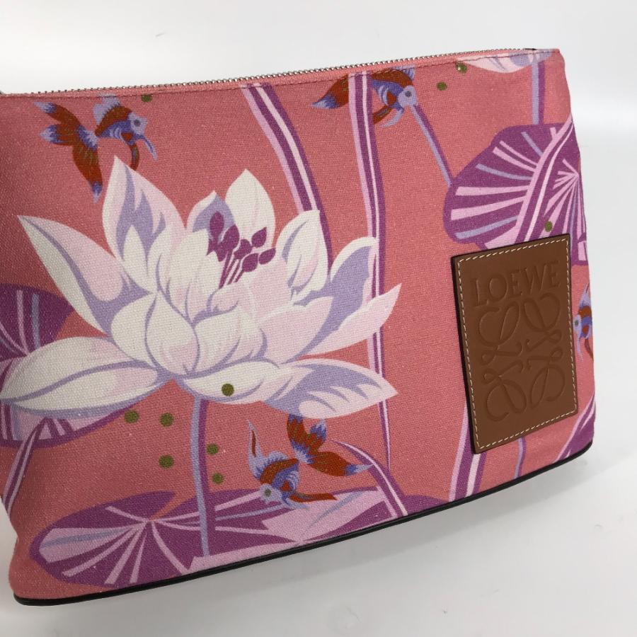 未使用 LOEWE ロエベ オブロング ロゴ ポーチ カバン Paula's Ibiza パラウザイビザ クラッチバッグ ピンク レディース【中古】 | LOEWE | 06