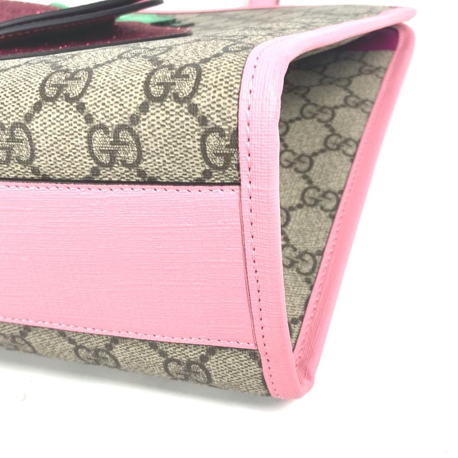 未使用 GUCCI グッチ 630589 ストロベリー イチゴ カバン トートバッグ チルドレンズ GGスプリーム ハンドバッグ ピンク キッズ【中古】 | GUCCI | 06