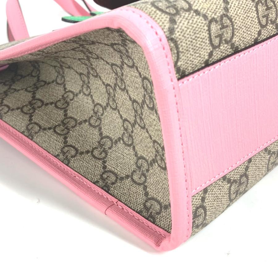 未使用 GUCCI グッチ 630589 ストロベリー イチゴ カバン トートバッグ チルドレンズ GGスプリーム ハンドバッグ ピンク キッズ【中古】 | GUCCI | 07