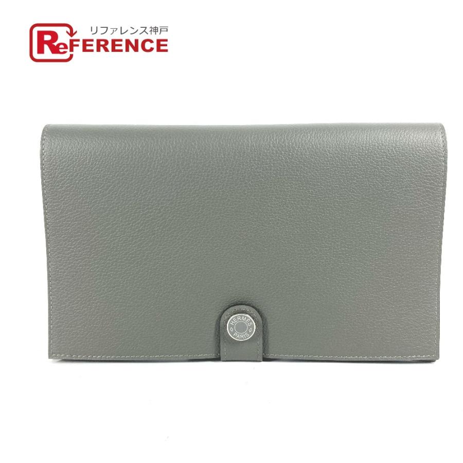 HERMÈS 二つ折り財布 グレー