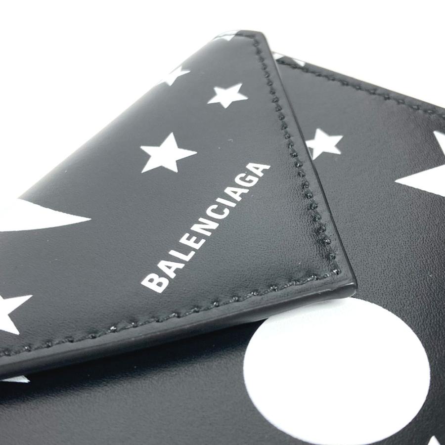 未使用 BALENCIAGA バレンシアガ 637450 PAPIER FLAP ペーパー フラップ コンパクトウォレット ロゴ スター 星 3つ折り財布.【中古】 | BALENCIAGA | 07