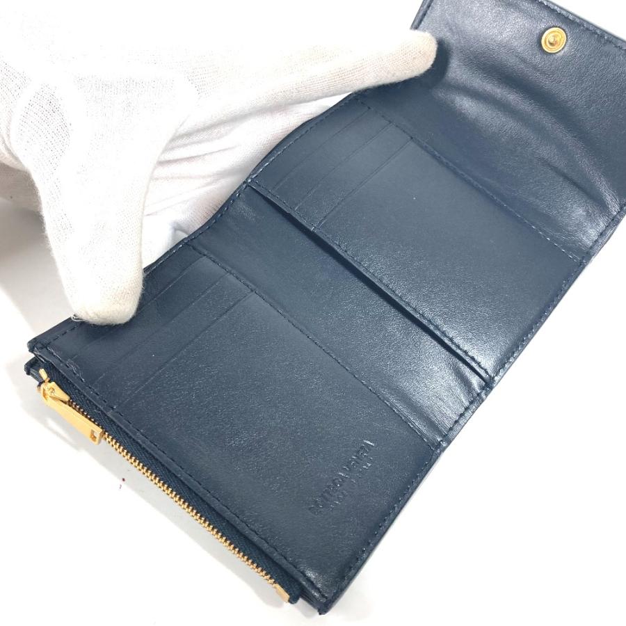 BOTTEGA VENETA ボッテガヴェネタ 651372 カセット 三つ折りファスナーウォレット イントレチャート 3つ折り財布 ブラック【中古】 |  | 05