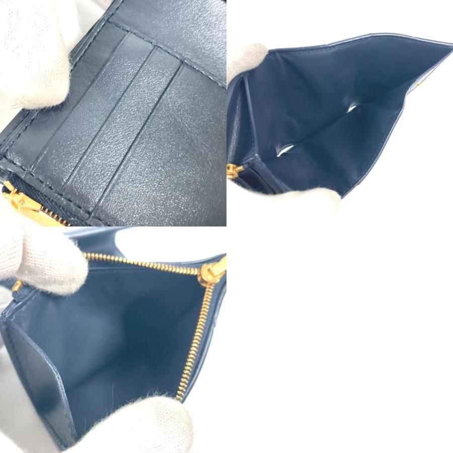 BOTTEGA VENETA ボッテガヴェネタ 651372 カセット 三つ折りファスナーウォレット イントレチャート 3つ折り財布 ブラック【中古】 |  | 09