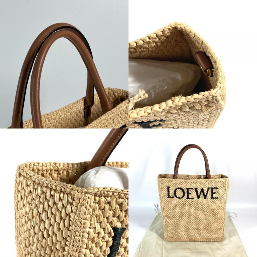 未使用 LOEWE ロエベ スタンダード A4 2WAYバッグ ショルダーバッグ 肩掛け カバン ロゴ トートバッグ ベージュ×ブラウン【中古】 | LOEWE | 08