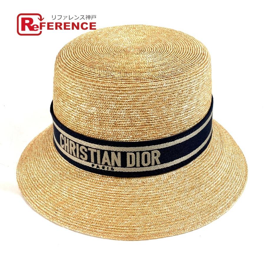 新品同様 Dior ディオール 11DRT952G180 ハット 麦わら帽子 ストロー  