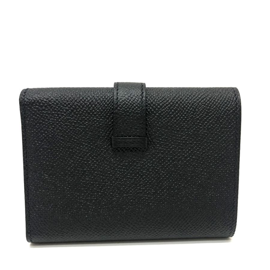 未使用 HERMES エルメス ベアンコンパクトコンビネ 財布 ウォレット コンパクトウォレット 3つ折り財布 ブラック レディース【中古】 | HERMES | 01