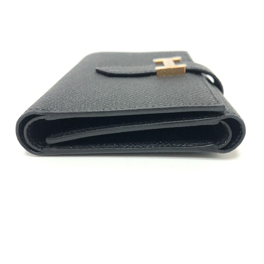 未使用 HERMES エルメス ベアンコンパクトコンビネ 財布 ウォレット コンパクトウォレット 3つ折り財布 ブラック レディース【中古】 | HERMES | 02