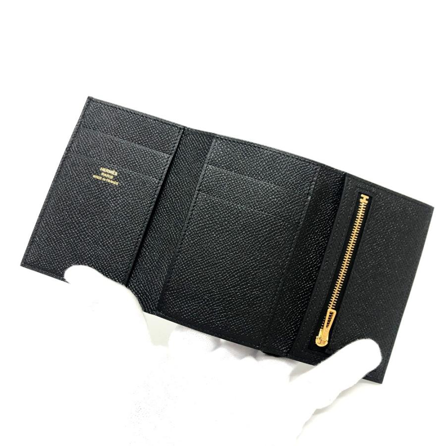 未使用 HERMES エルメス ベアンコンパクトコンビネ 財布 ウォレット コンパクトウォレット 3つ折り財布 ブラック レディース【中古】 | HERMES | 05
